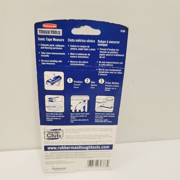 Rubbermaid Tough Tools Sonic Tape Measure Distance Square Footage - Picture 2 of 2
